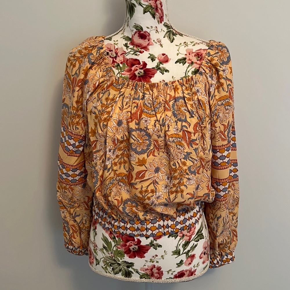 NWT Rachel Zoe Floral Square Neck Crop Top